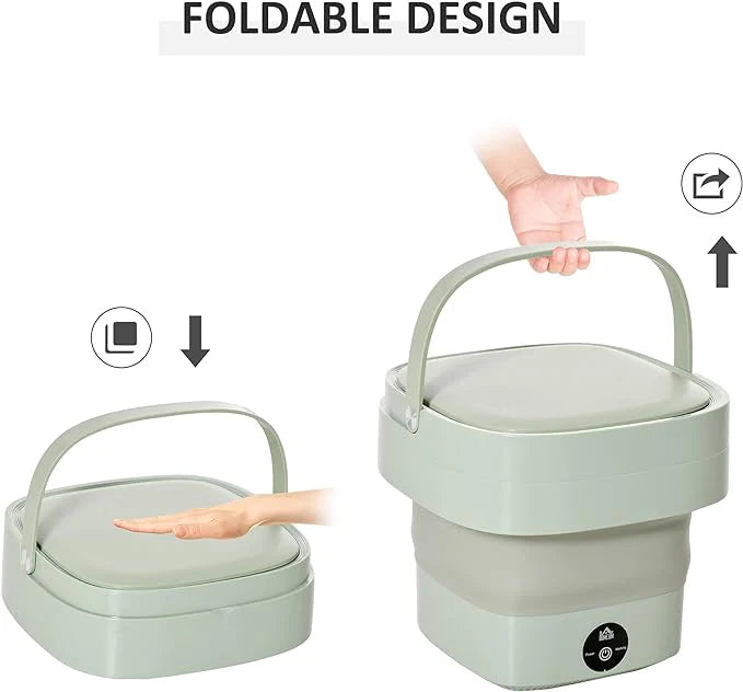 Foldable Mini Washing Machine | Portable Washer for Travel & Home