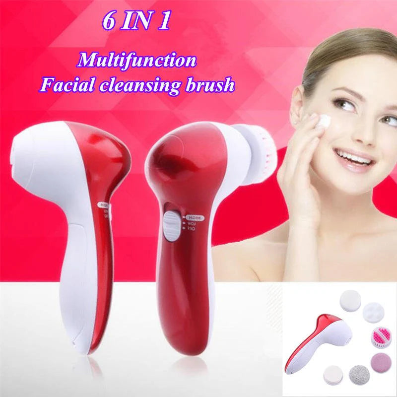 6-in-1 Face Massage Beauty Device – Facial Cleansing & Skin Revitalizing Tool
