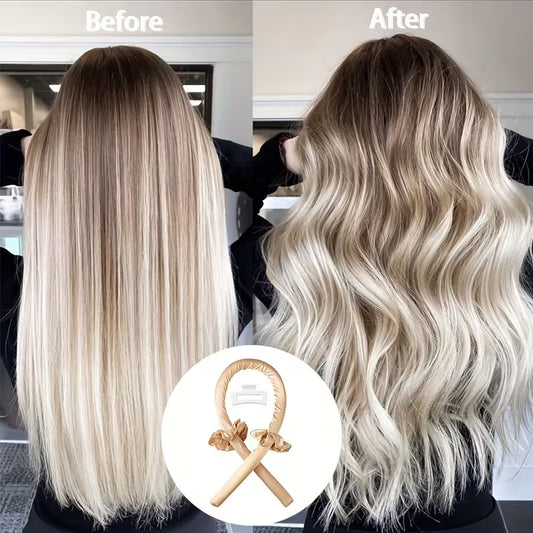 Heatless Hair Curling Ribbon Set – Satin Overnight Hair Curler for Damage-Free Curls