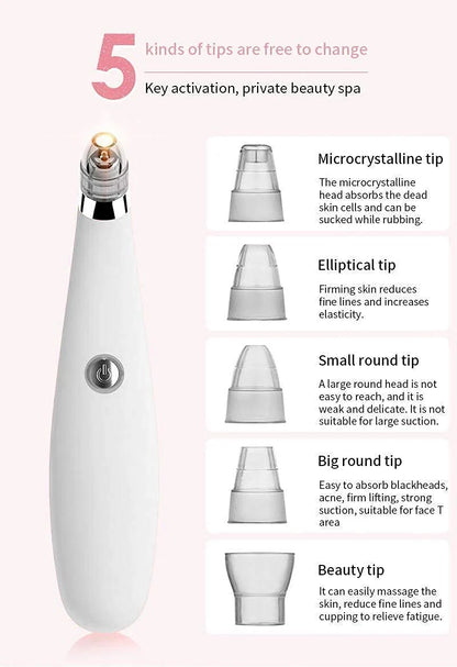 Blackhead Cosmetology Apparatus – Rechargeable Facial Suction Tool