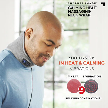 Calm Heat Massaging Neck Wrap – Heated & Weighted Neck Massager for Stress Relief