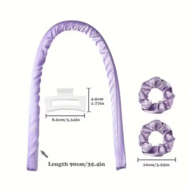 Heatless Hair Curling Ribbon Set – Satin Overnight Hair Curler for Damage-Free Curls