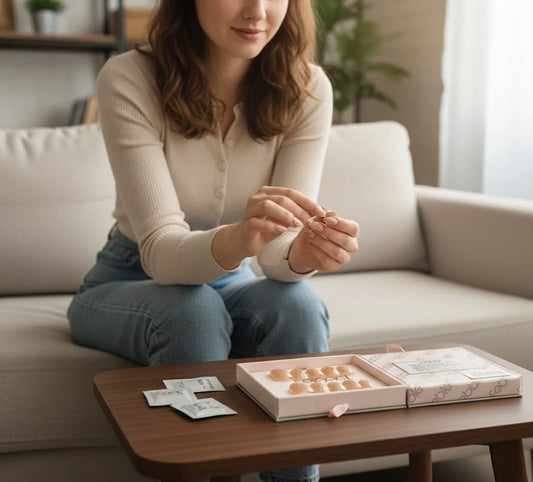 Febble Nude Marble Swirl Press-On Nails – 10-Piece Luxury Set