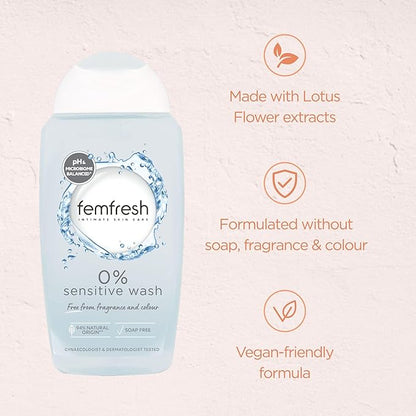 Femfresh 0% Sensitive Intimate Wash – Fragrance-Free & pH-Balanced