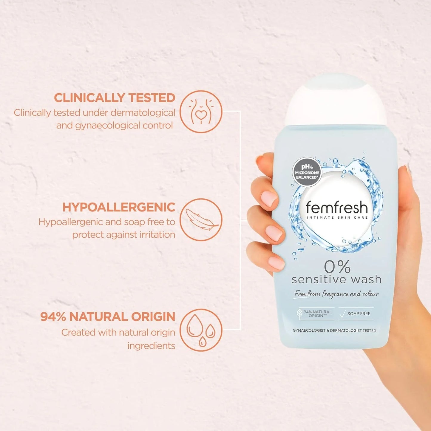 Femfresh 0% Sensitive Intimate Wash – Fragrance-Free & pH-Balanced