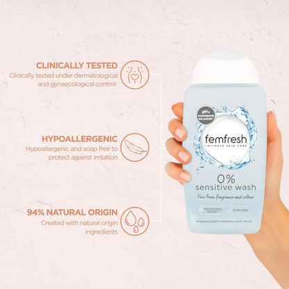 Femfresh 0% Sensitive Intimate Wash – Fragrance-Free & pH-Balanced