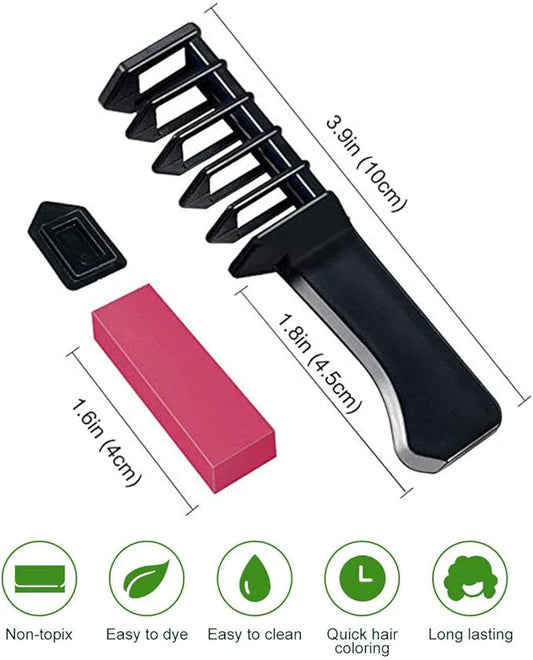 Hair Dye Comb Set (Pack of 6) – Washable Temporary Hair Color Combs