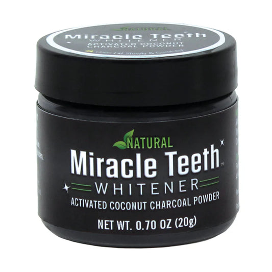 Miracle Teeth Whitener – Natural Charcoal Tooth Whitening Powder | Removes Stains & Plaque
