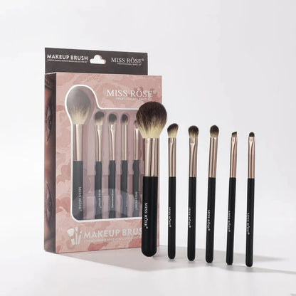 Miss Rose Professional 6 Marble Makeup Brush Set – Premium 6-Piece Collection