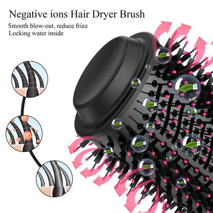One Step Hot Air Brush – 4-in-1 Dryer, Straightener, Curler & Volumizer | 1200W