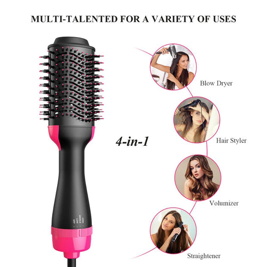 One Step Hot Air Brush – 4-in-1 Dryer, Straightener, Curler & Volumizer | 1200W