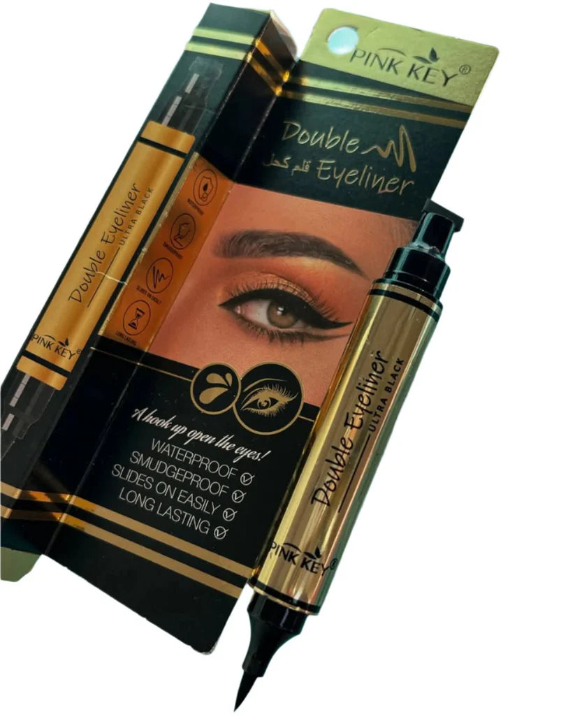 Pink Key Double Eyeliner – 2-in-1 Waterproof & Smudge-Proof