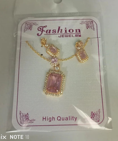 Royal Gemstone Necklace Set – Elegant Necklace & Matching Earrings Jewelry Set | Saudi Arabia