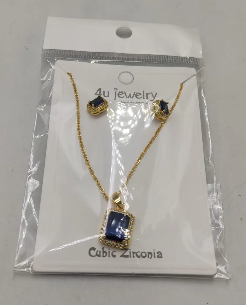 Royal Gemstone Necklace Set – Elegant Necklace & Matching Earrings Jewelry Set | Saudi Arabia