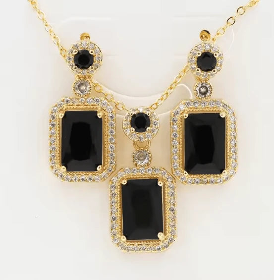 Royal Gemstone Necklace Set – Elegant Necklace & Matching Earrings Jewelry Set | Saudi Arabia