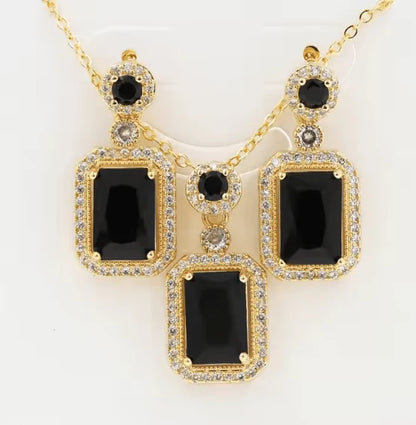 Royal Gemstone Necklace Set – Elegant Necklace & Matching Earrings Jewelry Set | Saudi Arabia