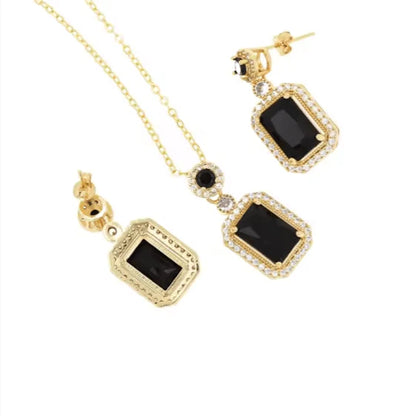 Royal Gemstone Necklace Set – Elegant Necklace & Matching Earrings Jewelry Set | Saudi Arabia
