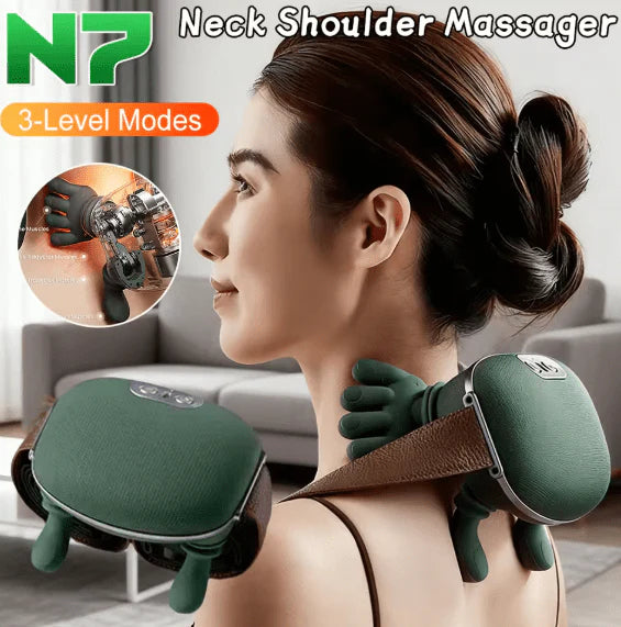Shoulder & Neck Massager – Dual-Palm Kneading | Relieves Muscle Pain & Stiffness