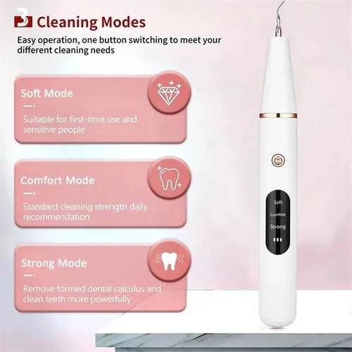 Smart Ultra-Sonic Teeth Cleaner – Rechargeable Electric Dental Plaque & Tartar Remover with LED Display