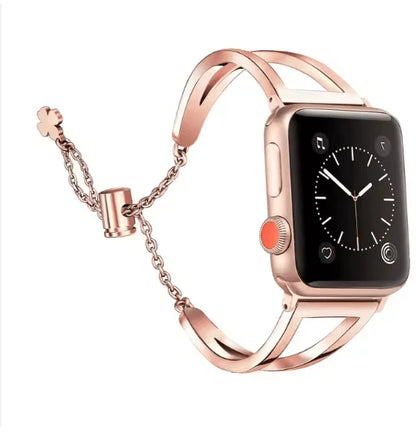 Stainless Steel Watch Band Bangle – Adjustable Luxury Strap for Smart & Classic Watches | Saudi Arabia